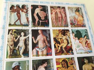 Republic de Guinea Ecuatorial Masterpieces of the Nude Stamps Sheet Ref 55198