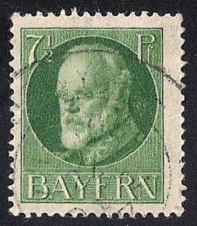 Bavaria #97 7 1/2PF Prince Regent Luitpold used F-VF