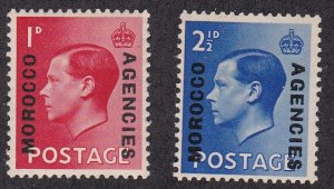 Great Britain -Morocco Agencies # 244-245, Mint Hinged