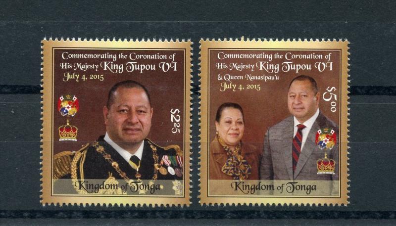 Tonga 2015 MNH Coronation King Tupou VI & Queen Nanasipau'u 2v Set 