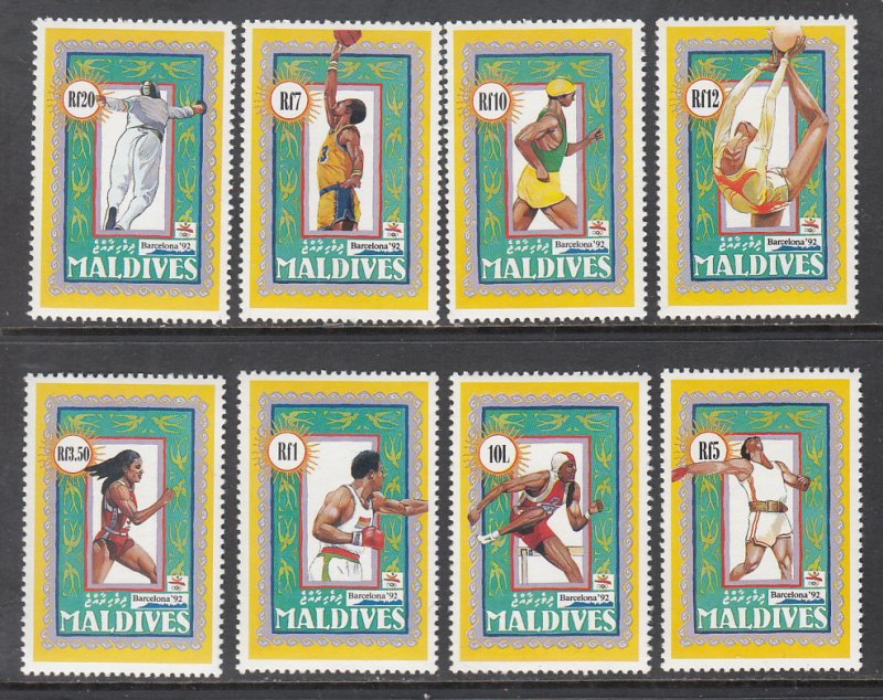 Maldive Islands 1712-1719 Summer Olympics MNH VF