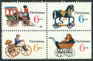 1970 Christmas Toys Block Of 4 6c Stamps - Sc# -1415-1418 - MNH, OG - CX668