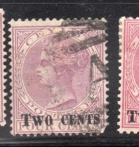 Ceylon 1888 TWO CENTS Issue Fine Used 2c. Surcharged 230330