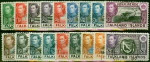 Falkland Islands 1938-50 Set of 18 SG146-163 V.F.U