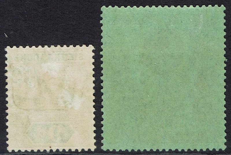 SIERRA LEONE 1921 KGV ELEPHANT 9D AND 1/- WMK MULTI SCRIPT CA
