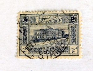 Turkey in Asia, #85, U/F/LHR, 50pi, Parliament Bldg at Sivas, 1922, Part Town Ca