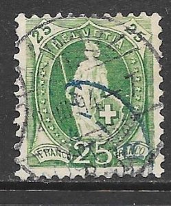 Switzerland 83b: 25c Helvetia, used, F
