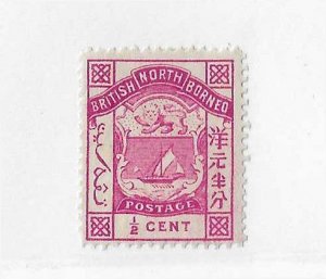 North Borneo Sc #29a 1/2 deep rose OG VF