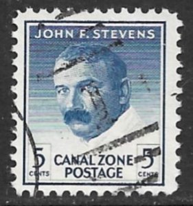 US CANAL ZONE 1946-49 5c John F Stevens Portrait Issue Sc 139 VFU