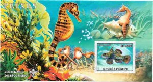 Sao Tome - Fish on Stamps - Mint Souvenir Sheet ST7204b