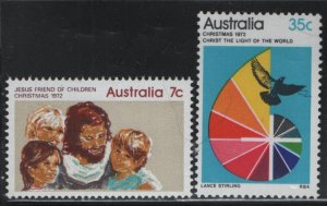 AUSTRALIA, 539-540, MNH, 1972, CHRISTMAS