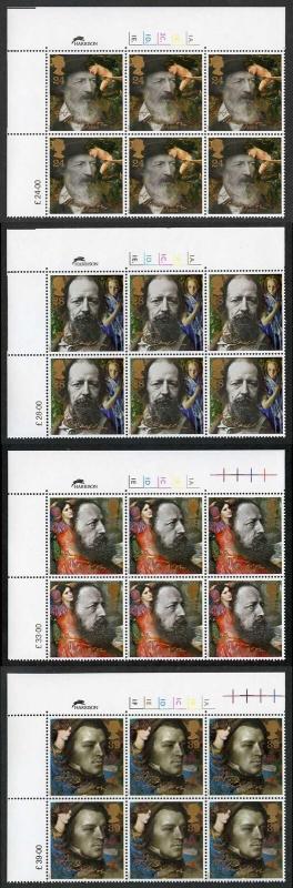 SG1607-10 1992 Tennyson Set in Cylinder Blocks U/M 