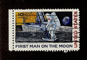 US Scott C76 Air Mail 10c First Man on the Moon USED F/VF NH Perf 11 1969 USA