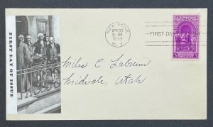 Scott 854  FDC  Washington Inauguration  george Cachet