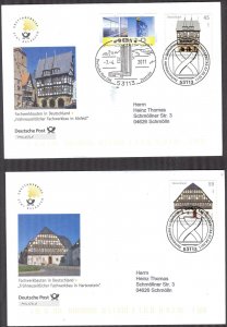 Germany 2011 Architecture Buildings Mi. 2861/2 2 FDC