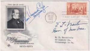 US 1028 FDC Signed by Govs J. Howard Pyle of  AZ & E. L. Mechem of NM