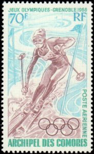 Comoro Islands #C22, Complete Set, 1968, Olympics, Never Hinged