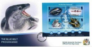 2021/11- BRITISH ANTARCTIC - BLUE BELT        FDC BF 4V complet set MNH** A