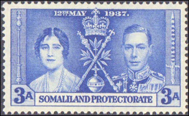 Somaliland Protectorate #81-83 , Complete Set(3), 1937, Royality, Never Hinged