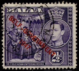 Malta #213 Self Government Overprint Issue Used