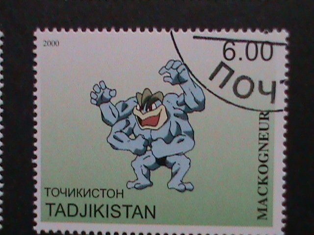 ​TAJIKISTAN -2000 LOVELY FAMPOUS POKEMON CTO FANCY POSTAL CANCEL VERY FINE