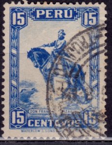 Peru 1934, Pizarro, 15c, sc#320, used