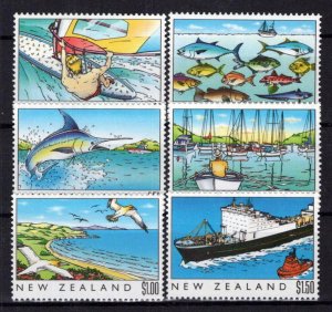 New Zealand 964-969 MNH Fishing Ships Windsurfing Fish ZAYIX 0424S0205
