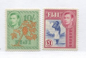 Fiji KGVI 1938 10/ and £1 unmounted mint NH