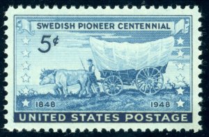 US Stamp #958 Swedish Pioneers 5c, PSE Cert - VF-XF 85 - MNH - SMQ $10.00