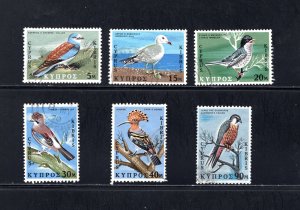 Cyprus, SC# 329-334,   VF,  Used, Complete Set, Birds ....... 1580221