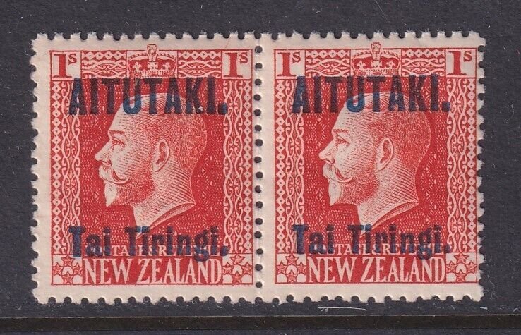 Aitutaki, Scott 18 (SG 14), MNH pair (one with light pencil)