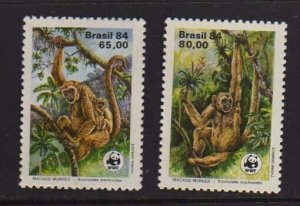 Brazil 1984 Sc 1926-1927 WWF set MNH