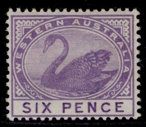 AUSTRALIA - Western Australia QV SG100, 6d bright violet, LH MINT. Cat £25.