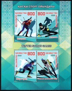 Kazakhstan 2022 MNH Stamps Mini Sheet Sport Winter Olympic Games Skiing Beijing