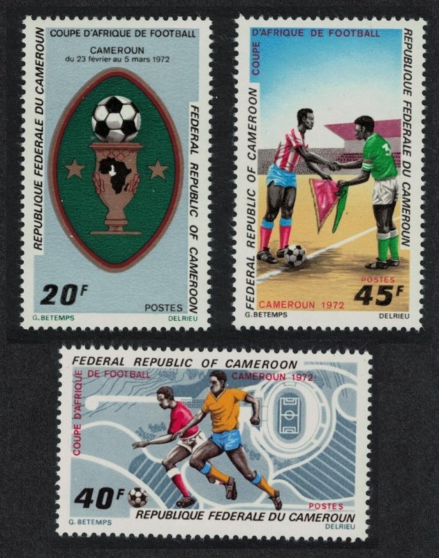 Cameroun African Football Cup Championship 3v 1972 MNH SG#635-637