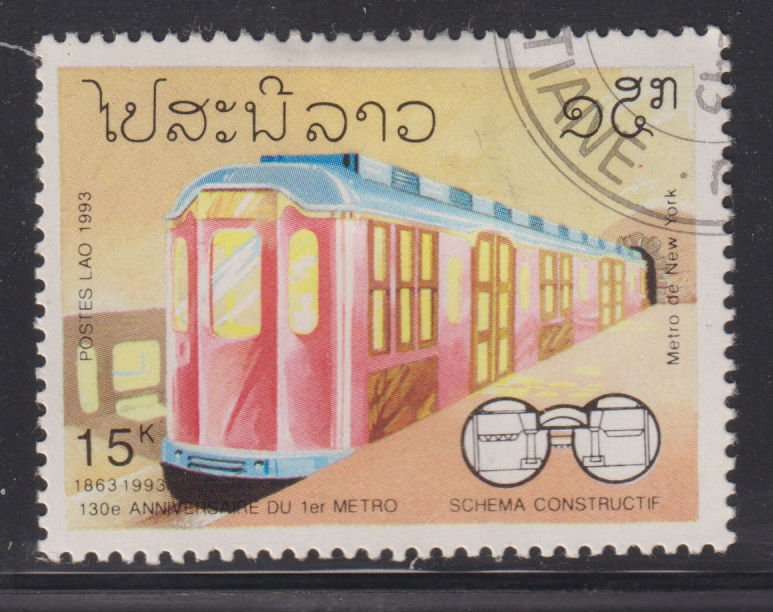 Laos 1107 New York City Subway Train 1993