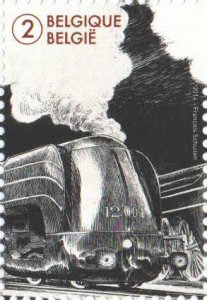 Belgium Belgique Belgien 2014 Steam train stamp Railways MNH