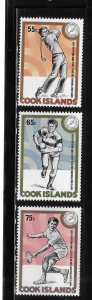 Cook islands 1985 Sports Golf Rugby Tennis Sc 880-882 MNH A1580