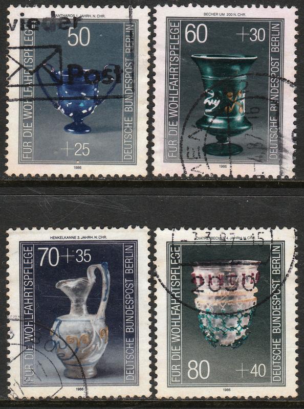 GERMANY-BERLIN 9NB238-9NB241 ANCIENT GLASSWARE SET OF 4. USED. VF. (29)