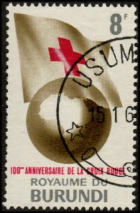 Burundi 54 - Cto - 8fr Red Cross Flag / Globe (1963)