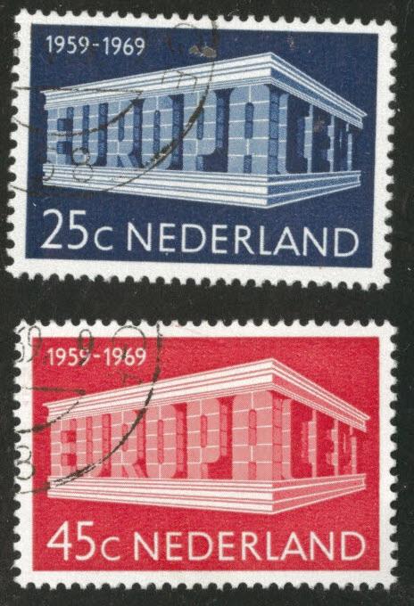 Netherlands Scott 475-476 Used CTO 1969 Europa set