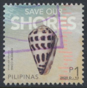 Philippines Used  1 peso Shells  2020  see details  and scans    