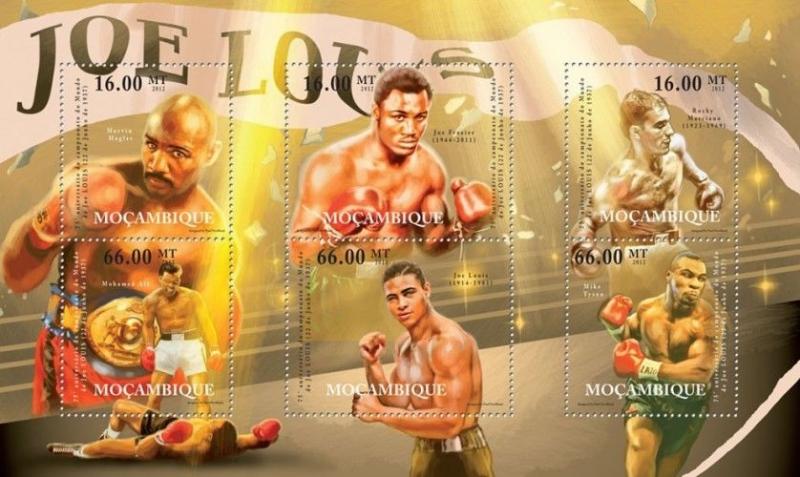 Joe Louis Boxing Boxen Sports Mozambique MNH stamp set