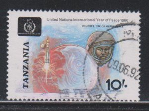 Tanzania, 10sh Peaceful use of outer space (SC# 353) Used