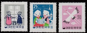 South Korea # 298-300, Christmas & New Year, Mint LH, 1/3 Cat.