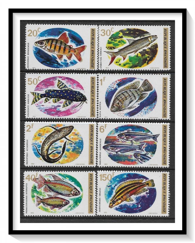 Rwanda #541-548 African Fish Set MNH