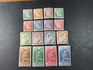 NEW ZEALAND # 288-301--MINT NEVER/HINGED----COMPLETE SET-----1953-57(LOTB)