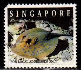 Singapore - #675B  Blue-spotted Stingray  - Used