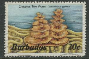 Barbados -Scott 645 -  Marine Life Issue - 1985-86 - FU - Single 20c Stamps