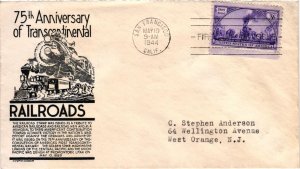 #922 Transcontinental Railroad – Anderson Cachet Addressed to Anderson SCand